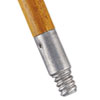 Lacquered-Wood Threaded-Tip Broom/Sweep Handle, 1 5/8 dia x 60,
