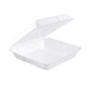 Foam Hinged Lid Containers, 9.25 x 9.5 x 3, 200/Carton