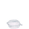 ClearSeal Hinged-Lid Plastic Containers, 5.8 x 6 x 3, Clear, Plastic, 125/Pack, 4 Packs/Carton
