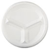Elite Laminated Foam Dinnerware 3 Comp Plate 10.25 quot;Dia White 125 PK 4 PK CT