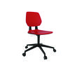 Commute Task Chair, Supports Up to 275 lbs, 18.25" to 22.25" Seat Height, Red Seat, Red Back, Black Base