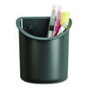 Recycled Plastic Cubicle Pencil Cup, 4.25 x 2.5 x 5, Wall Mount, Charcoal