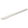 Plantware Renewable & Compostable Cutlery, Knife, Pearl White, 1