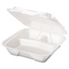 Snap It Foam Container 3 Comp 9 1 4 x 9 1 4 x 3 White 100 Bag 2 Bags Carton