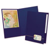 Monogram Series Business Portfolio Cover Stock Blue Gold 4 Pack