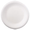 Foam Dinnerware Plate 8 7 8 quot; dia White 125 Pack 4 Packs Carton