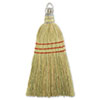 Whisk Broom, Corn Fiber Bristles, 10" Wood Handle, Yellow, 12/Ca