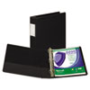 Clean Touch Locking D Ring Reference Binder Antimicrobial 1 1 2 quot; Cap Black