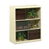 Executive Steel Bookcase With Glass Doors Three Shelf 36w x 15d x 42h Putty