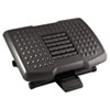 Premium Adjustable Footrest With Rollers Plastic 18w x 13d x 4h Black