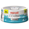 CD RW Discs 700MB 80min 4x Spindle Silver 25 Pack