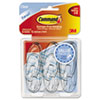Clear Hooks & Strips, Plastic, Medium, 6 Hooks w/ 12 Adhesive Strips per Pack