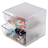 Two Drawer Cube Organizer Clear Plastic 6 x 7 1 8 x 6