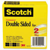 Double Sided Tape, 3/4" x 1296", 3" Core, Transparent, 2/Pack