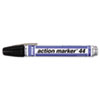 Action Marker Dye Based Permanent Marker Bullet Tip Black