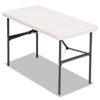 Banquet Folding Table Rectangular Radius Edge 48 x 24 x 29 Platinum Charcoal