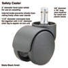 Safety Casters Oversize Neck Nylon K Stem 110 lbs. Caster 5 Set