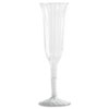 Classic Crystal Plastic Champagne Flutes 5 oz. Clear Fluted 10 Pack