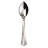 Heavyweight Plastic Spoons Silver 6 1 4 quot; Reflections Design 600 Carton