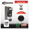 Compatible remanufactured inkjet cartridge for HP Deskjet 640C, 710C, 712C, 720C, 722C, 820C, 830 produces a 600 page-yield at 5% coverage.