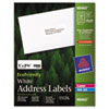 White labels made of 100% recycled paper and adhesive for printers.