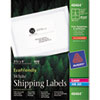 White labels made of 100% recycled paper and adhesive for printers.