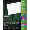 White labels made of 100% recycled paper and adhesive for printers.