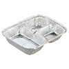 Aluminum Oblong Container with Lid 3 Compartment