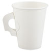 Polycoated Hot Paper Cups with Handles 8 oz White