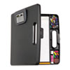 Portable Storage Clipboard Case w Calculator 12w x 13 1 10h Charcoal