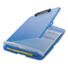 Low Profile Storage Clipboard 1 2 quot; Capacity Holds 8 1 2 x 11 Translucent Blue