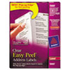 Avery&reg; Easy Peel&reg; Clear Mailing Labels