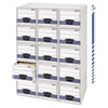 STOR DRAWER Steel Plus Storage Box Legal White Blue 6 Carton