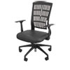 Mid Back Fly Chair 27w x 26 1 2d x 37 1 2 to 41h Black