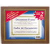 Leatherette Document Frame 8 1 2 x 11 Espresso Brown Pack of Two