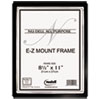 EZ Mount II Document Frame Plastic 8 1 2 x 11 Black Silver