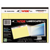 WIDE Landscape Format Writing Pad College Ruled 8 x 6 Canary 40 Sheets