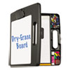 Portable Dry Erase Clipboard Case 4 Compartments 1 2 quot; Capacity Charcoal