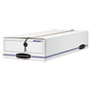 LIBERTY Check Deposit Slip Storage Box 9 x 23 x 4 White Blue 12 Carton