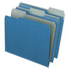 Earthwise Recycled Colored File Folders 1 3 Cut Top Tab Letter Blue 100 Box