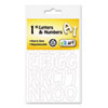 Self Adhesive Caps and Numbers Hobo White 1 quot; 93 Pack