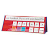 Place Value Tabletop Pocket Chart with 210 Cards 17 Pockets 24 x 9 x 7