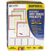 Reusable Dry Erase Pockets 9 x 12 Assorted Neon Colors 25 Box