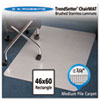Stainless 60x46 Rectangle Chair Mat Design Series for Carpet up to 3 4 quot;