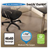 EverLife Chair Mats For Medium Pile Carpet Rectangular 46 x 60 Clear