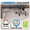 EverLife Chair Mats For Medium Pile Carpet Contour 66 x 60 Clear