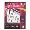 Custom Binder Spine Inserts, 1-1/2" Spine Width, 5 Inserts/Sheet
