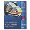 Inkjet Full Face CD Labels Glossy White 20 Pack