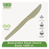 Plant Starch Knife, Cream, 1000/Carton
