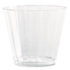 Classic Crystal Plastic Tumblers 9 oz. Clear Fluted Squat 12 Pack